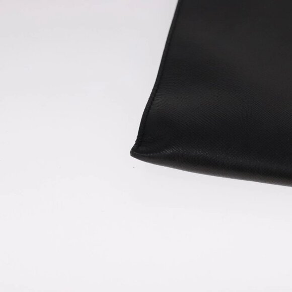 PRADA Clutch Bag Leather Black Auth 93630 - Picture 8 of 15